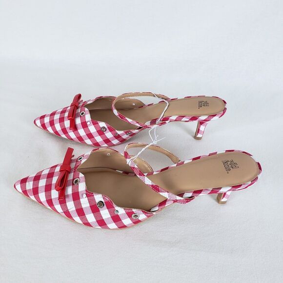 wild fable Shoes - Wild Fable Coquette Gingham Kitten Heels Womens 11 Red Grommet Retro Cottage NWT